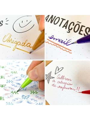SES15C-P2X Brush Sing Pen Fırça Uçlu Kalem - Pembe