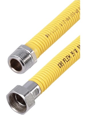 KAS Kombi Gaz Bağlantı Flexi Makaronlu 3 4x3 4 60 cm  Çelik Paslanmaz