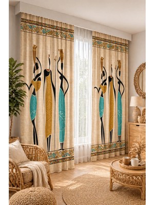 Beydex 2 Adet 140X260 cm Ölçüsünde Şık Dekoratif Fon Perde Koleksiyon