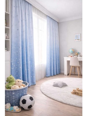 Beydex 100X250 Ölçüsünde 1 Adet Salon ve Yatak Odası Fon Perde Baskılı Fon Perde