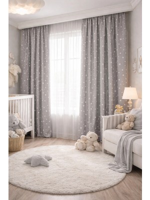 Beydex 140X260 Ölçüsünde 2 Adet Bebek Odası Çocuk Odası Baskılı Fon Perde