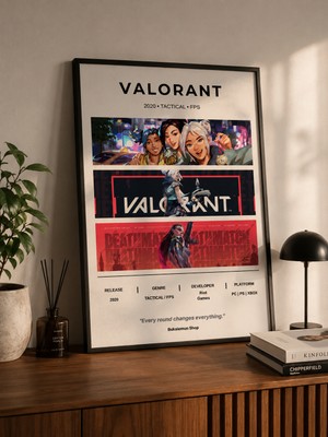 Bukalemun Shop valorant Oyun Afişi - A4 Minimalist Gaming Posteri