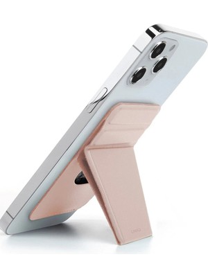 Bst Uniq Lyft Manyetik Standlı Kartlık Pembe Magsafe Telefon Aksesuarı Teknoloji Hediyesi