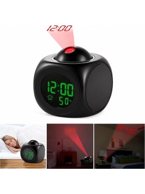 Sunup SN-25936 Porjeksiyonlu Ledli Siyah Çalar Saat