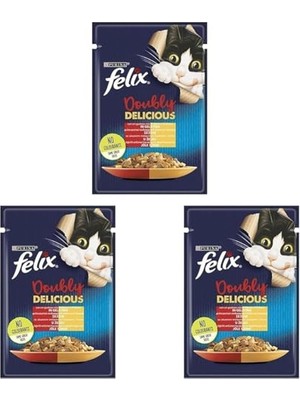 Get Store Çifte Lezzet Yaş Kedi Sı, Sığır & Tavuklu, 85 G 3lü Paket