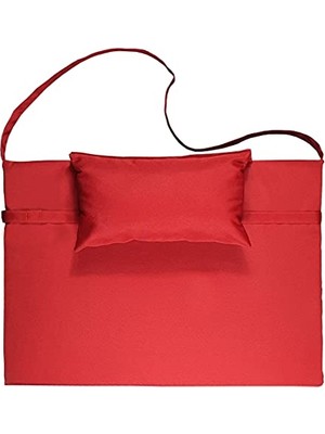 Get Store Taşınabilir Katlanır Çanta Şezlong Minderi, Yastıklı Minder (Kırmızı)