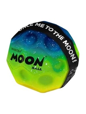 Get Store Waboba Rainbow Moonball Topu, 6,3cm, Süper Yüksek Zıplayan, Çoklu Renkler, Yıldız Desenli