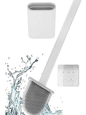 Get Store Arvale Silikon Tuvalet Fırçası Bükülebilir Silikon Wc Klozet Fırçası (Beyaz)