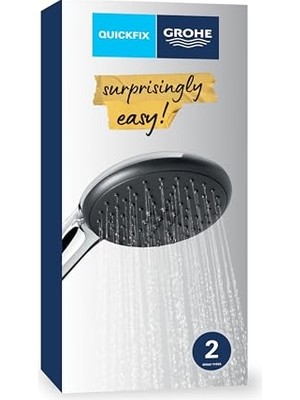 Get Store Grohe Vitalio Start 110 El Duşu, 2 Akışlı Yağmur ve Jet Duşu, Smartswitch, 110MM Yuvarlak Duş Başlığı, Kireç Önleyici Sistem, Krom, 26947001