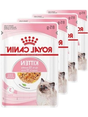 Aesco Yavru Kedi Için Jelili Yaş Mama 85 Gr, 4'lü Paket