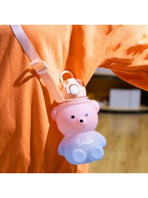 Get Store Sle Ayıcık Model Öğrenci Su Matarası Öğrenci Su Şişesi Suluk 800 ml Bpa Içermez Matara Suluk