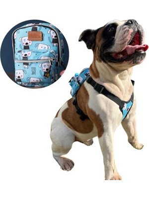Aesco Su Geçirmez Köpek Sırt Çantası - Çantalı Göğüs Tasması, Ayarlanabilir, Büyük Boy