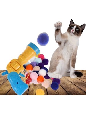 Aesco Peluş Top Atan Interaktif Kedi Oyuncak Seti