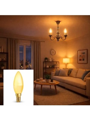 Aesco LED Mum Ampul, 4.9W E14, Dekoratif ve Enerji Tasarruflu
