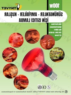 Aesco Kızılötesi Isıtıcı Lambalar, 100 Watt ile Sürüngenler Için