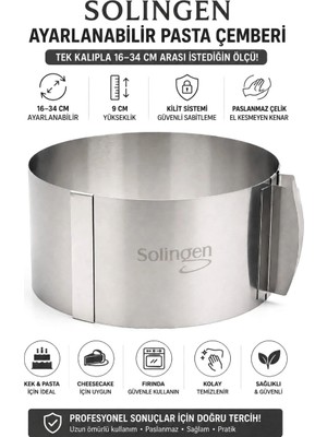 Go İthalat Ayarlanabilir Metal Kek Kalıp 16-34CM (5468)