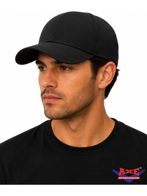 Axe Sportswear Arkası Ayarlanabilir Cırt Cırtlı Kasketli Beyzbol Spor Günlük Basic Kep Şapka