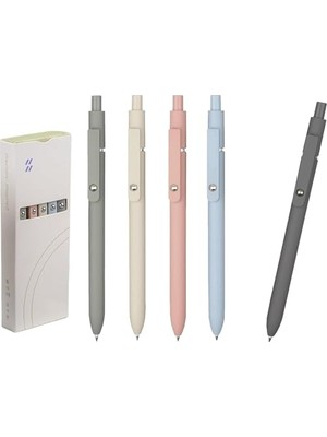 Get Store 0.5 Jel Kalem, 5 Paket Geri Çekilebilir Hızlı Kuru Jel Mürekkepli Kalem, Ince Uçlu 0.5mm Siyah Mürekkepli Rolling Ball Jel Kalemler, Ev, Okul ve Ofis Malzemeleri Için Sevimli Jel Kalemler