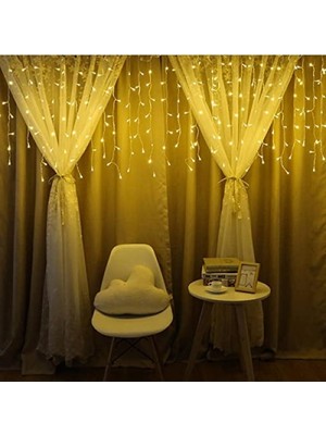 Aesco 8 Fonksiyonlu Dekoratif LED Saçak Işık, 4 Metre Uzunluk, Eklenebilir Tasarım