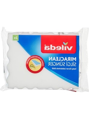 Aesco Miraclean Silgi Sünger Seti, Beyaz Düz 2'li Paket