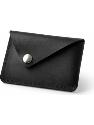 Oh Deer Leather Hakiki Deri Kartlık – Minimal Tek Çapraz Çıtçıtlı Tasarım