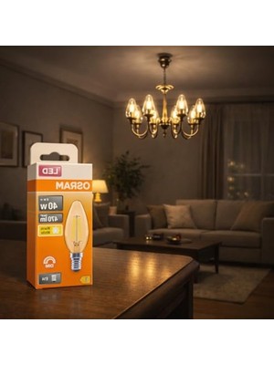 Aesco Mum Ampul 4W E14, Dimmer Uyumlu, 4’lü Paket