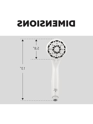 Aesco 7,62 cm Beyaz El Duş Başlığı, 3 Farklı Sprey Ayarı