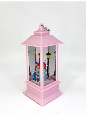 Aesco Romantik Kış Masalı Işıklı Kar Küresi - Pembe