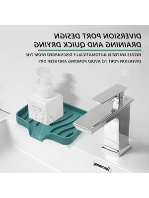 Aesco Vantuzlu Esnek Silikon Mutfak ve Banyo Sabunluğu, Su Giderli