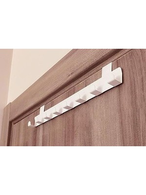 Aesco Banyo Kapısı Arkası Askılık, Metal Beyaz Tasarımlı Organizer