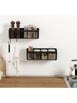 Aesco Yapışkanlı Banyo Rafı - 2'li Organizer Set