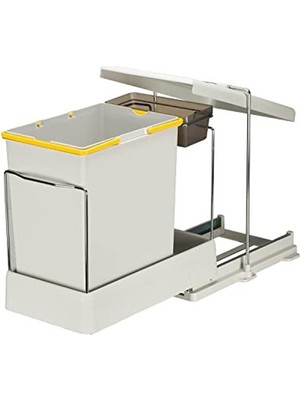 Aesco Raylı Çöp Kovası, 20 Litre Kapasite ile Pratik Mutfak Çözümü
