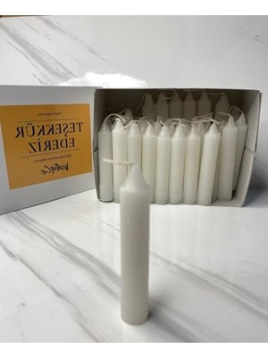 Aesco 10 cm Uzunluğunda 40 Adet Bakkal Mumu, Doğal ve Kullanışlı