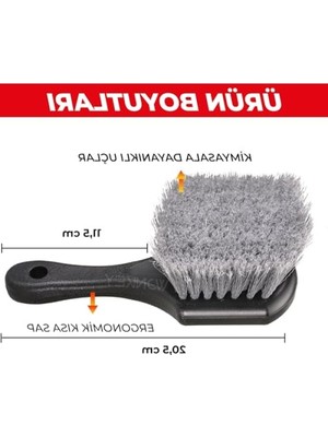 Aesco Yumuşak Kıllı Jant ve Davlumbaz Temizleme Fırçası