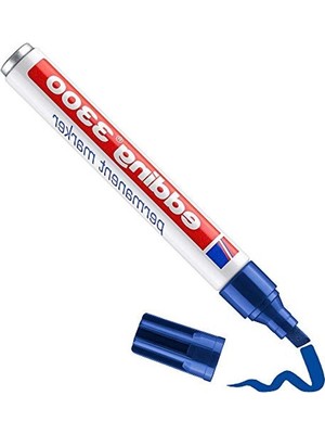 Aesco Mavi Renkli Kalıcı Markör, 1-5 mm Kesik Uçlu