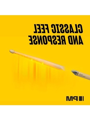 Aesco Profesyonel 5A Amerikan Hickory Davul Çubukları, Oval Uç, 4'lü Paket