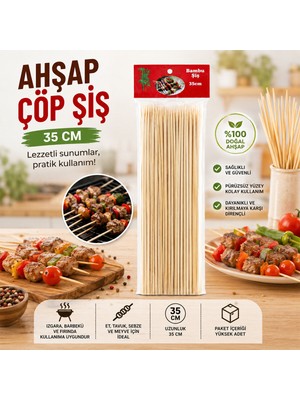 Go İthalat Ahşap Çöp Şiş 35CM 46PCS (5250)