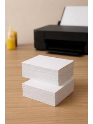 Aesco Yazıcı Uyumlu 250 gr Beyaz Davetiye Kartı, 10X15 cm Boyutunda 100 Adet