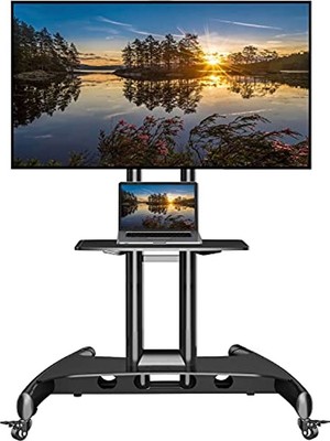 Aesco 32-75 Inch Ekranlar Için Tekerlekli Profesyonel Tv Sehpası, Tuv Sertifikalı