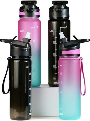 Aesco 900 ml Kapasiteye Sahip Motivasyonel Spor Matarası