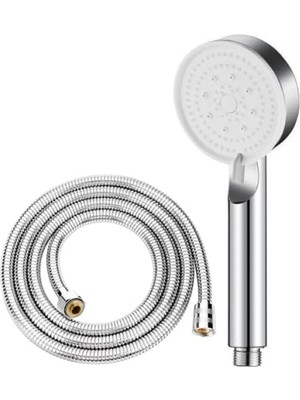 Aesco Spiral Banyo Duş Hortumu ile 5 Fonksiyonlu El Duşu