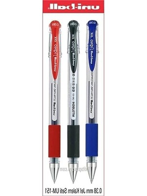 Aesco Jel Kalem Seti, 3 Adet 0.38 mm Uç, Farklı Renk Seçenekleri