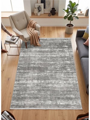 Merinos Vista %100 Akrilik Gri Kesme Halı Yolluk Antre Koridor Salon Halısı 76587-98