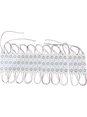 Aesco 1.5W 12V Mercekli Modül LED Seti, 20 Adet Beyaz Işık ile