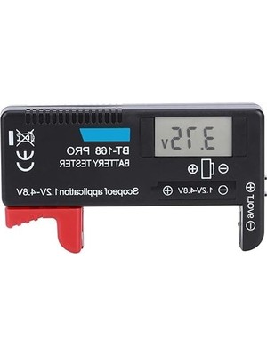 Aesco BT-168 Ekranlı Pil Voltaj Kapasite Test Cihazı 1.2V-4.8V ve 9V