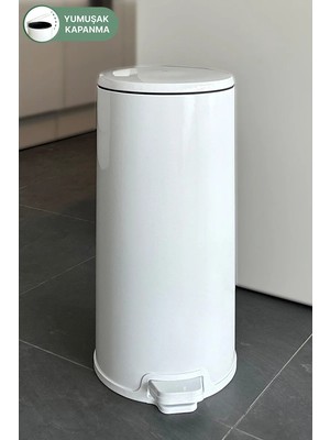 Ansan Cigo Pedallı Çöp Kovası 20LT Beyaz