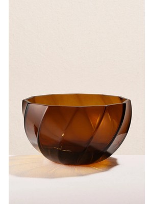 Paşabahçe Burgulu Kase Amber 21 cm