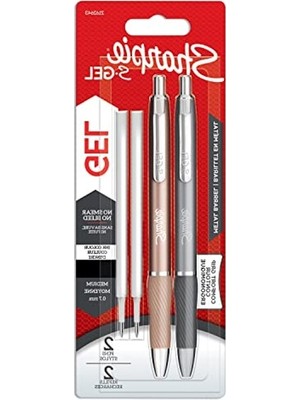 Aesco Metal Jel Kalem, 0.7 mm Uç Kalınlığı ile 2'li Paket Seçeneği