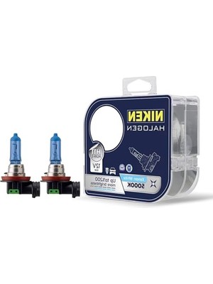Aesco H11 55W Beyaz Işık Ampul, 5000K Renk Sıcaklığı ile 2'li Set