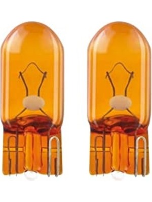 Aesco Dipsiz Turuncu T10 Ampul, 12V 5W, 2 Adet Set ile Uyumlu